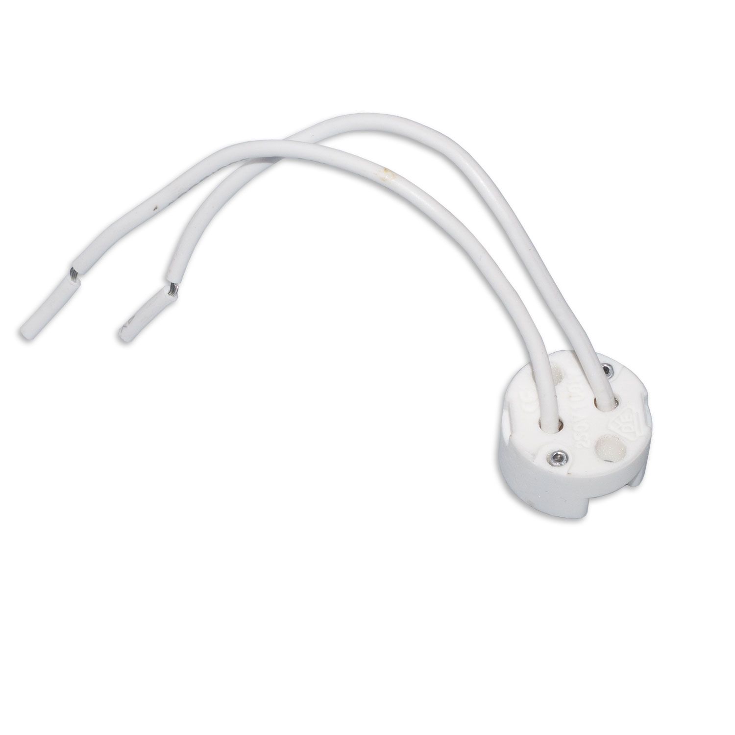 ISOLED GU5.3 Keramik-Fassung für G4/MR16/MR11 Leuchtmittel, 12-24V - 2