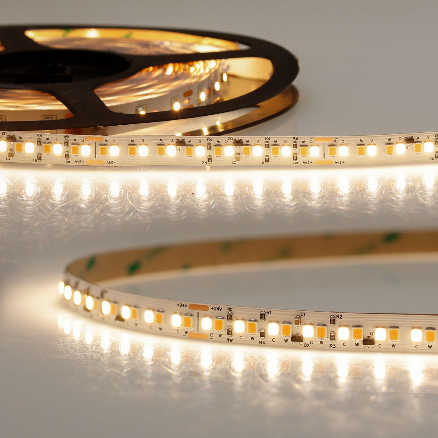 ISOLED LED CRI90 Sunset Dim-to-warm (via PWM) Flexband, 24V DC, 12W, IP20, 1800-3000K, 224 LED/m ISOLED LED CRI90 Sunset Dim-to-warm (via PWM) Flexband, 24V DC, 12W, IP20, 1800-3000K, 224 LED/m - 1