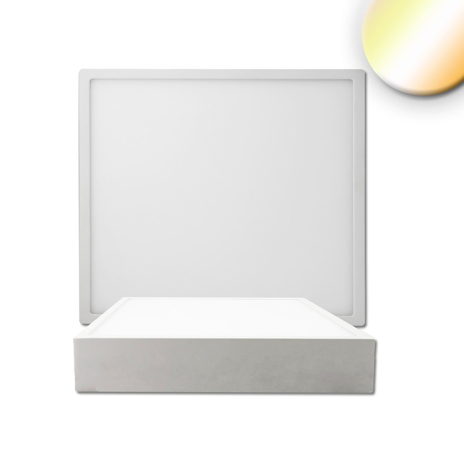 ISOLED LED Deckenleuchte PRO weiß, 24W, eckig, 225x225mm, ColorSwitch 2700|3000|4000K, dimmbar - 1