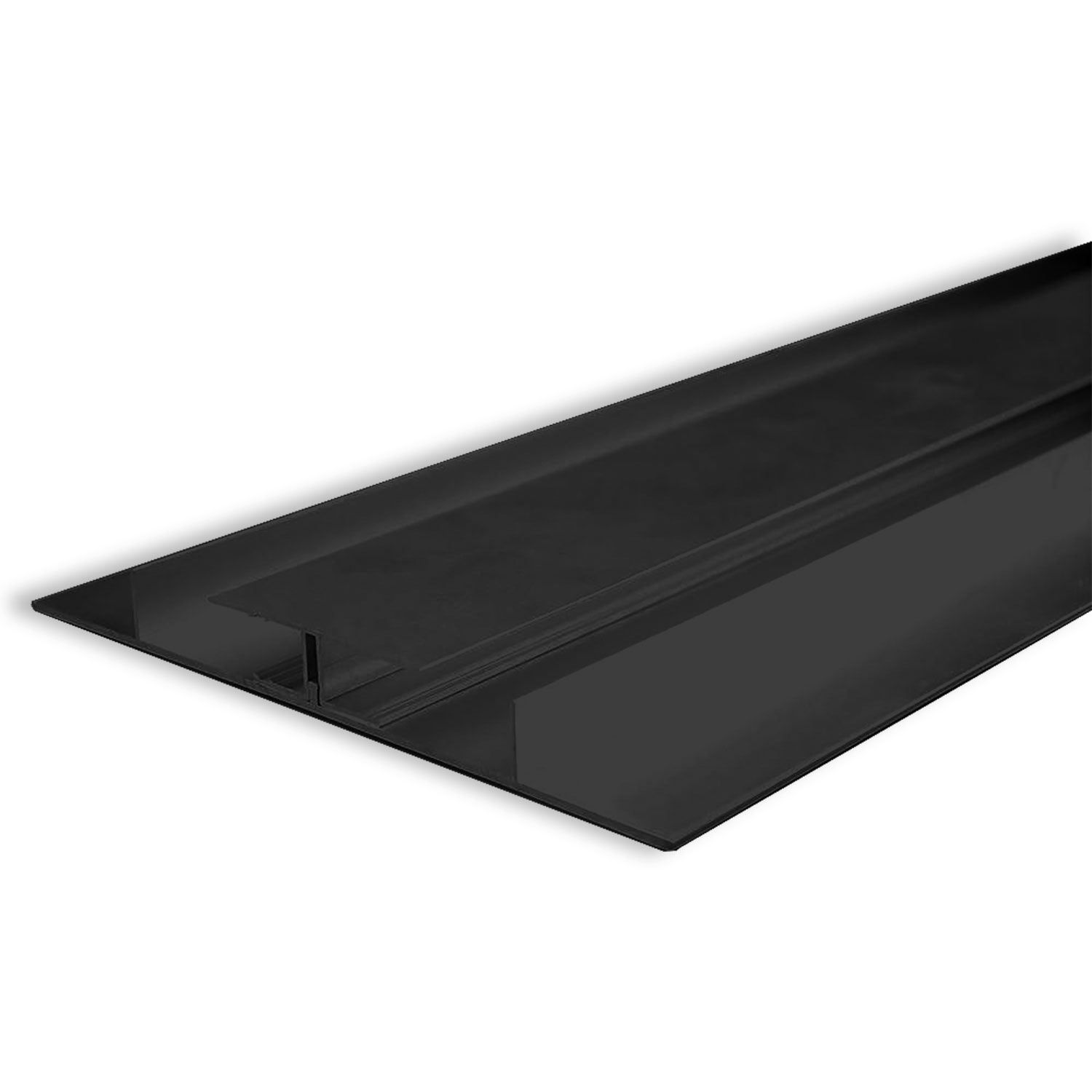 ISOLED LED Trockenbau-Leuchtenprofil Planar, schwarz pulverbeschichtet RAL 9005, 200cm - 1