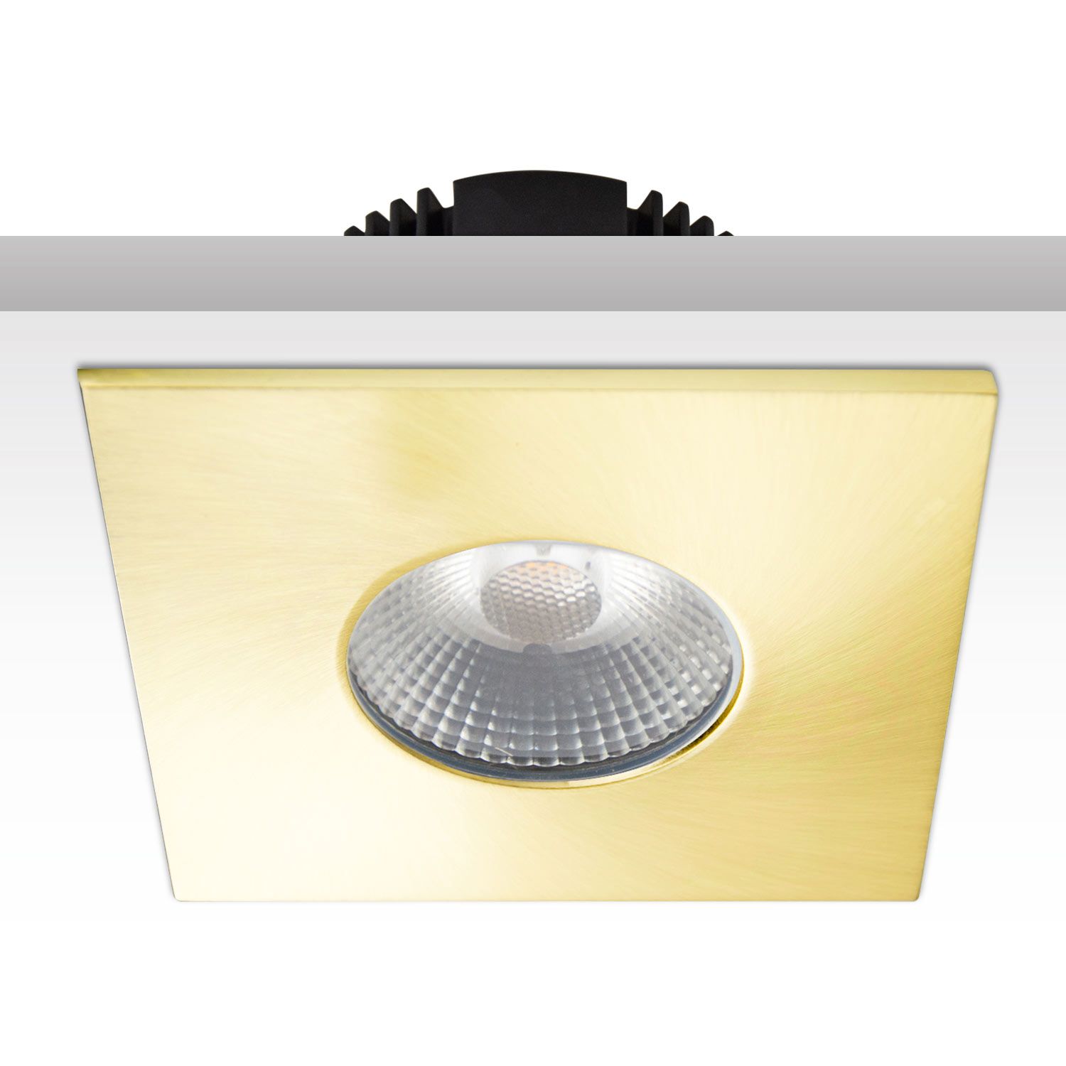 ISOLED Cover Aluminium eckig gold gebürstet für Sys-68 - 2