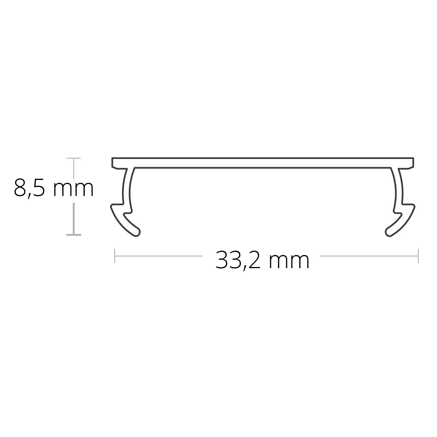 ISOLED Abdeckung COVER61 opal+ für Profil LAMP30 V1+V2, 200cm - 2