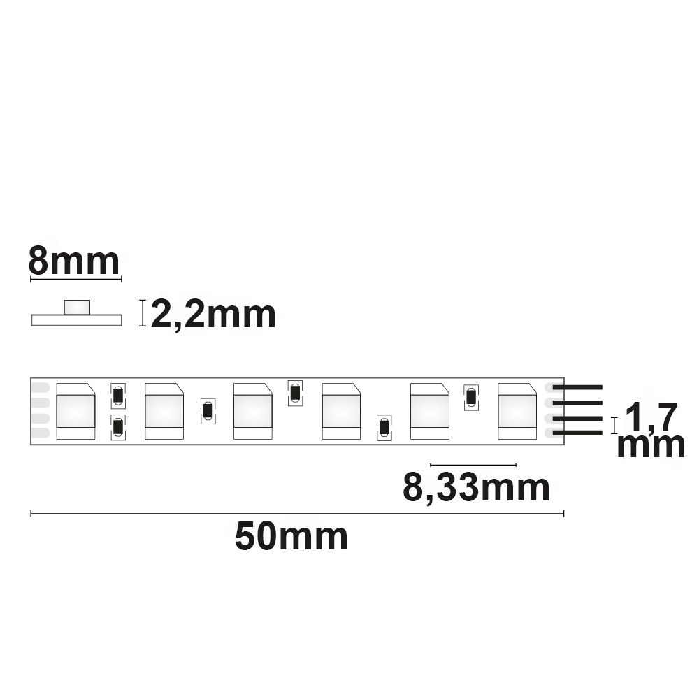 ISOLED LED RGB MICRO Flexband, 24V DC, 12W, IP20, 5m Rolle, 120 LED/m - 4