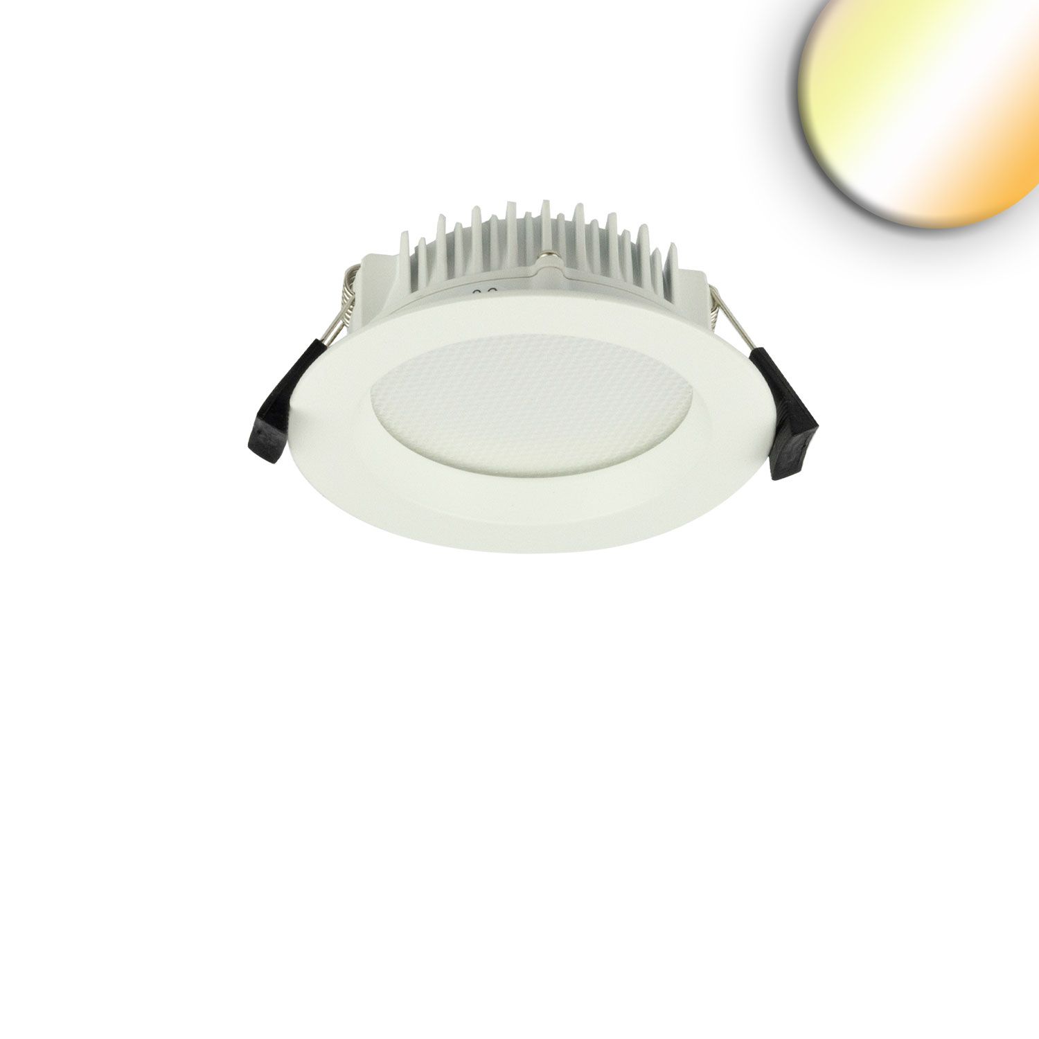 ISOLED LED Downlight blendungsreduziert, 13W, rund, DN110, CRI90, Switch 3000|3500|4000K, dimmbar - 1