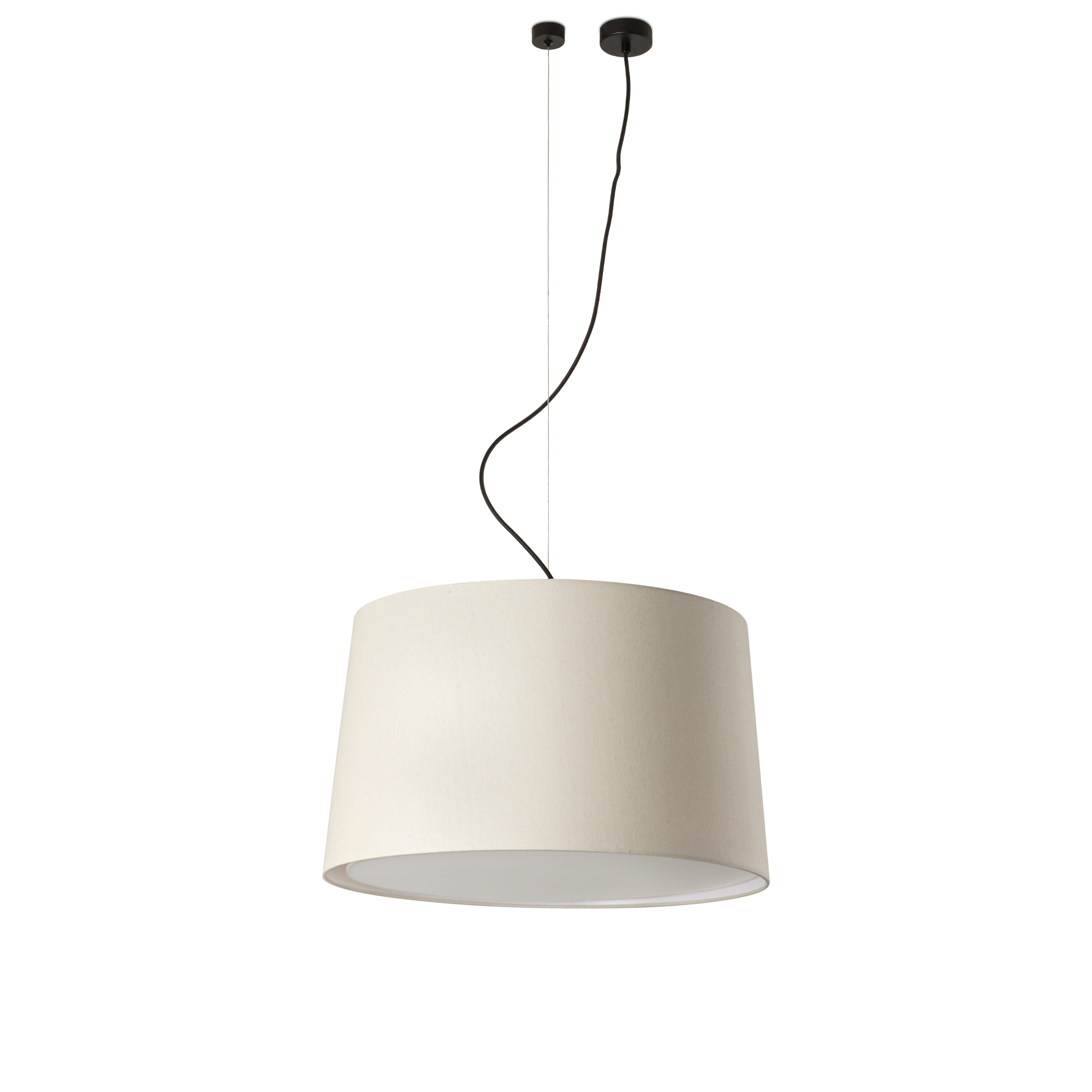 Faro WINDSOR Verschobene Pendelleuchte schwarz/Linen Faro WINDSOR Verschobene Pendelleuchte schwarz/Linen - 1