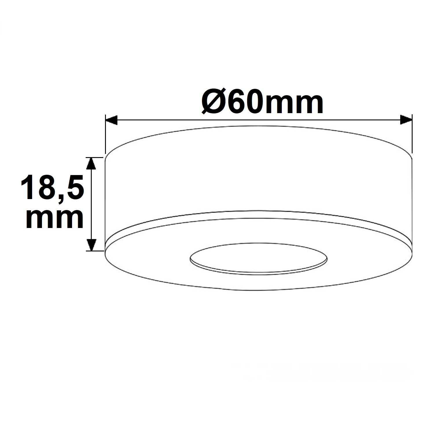 ISOLED LED Ein- und Unterbauleuchte MiniAMP weiß, 3W, 24V DC, warmweiß, dimmbar - 3