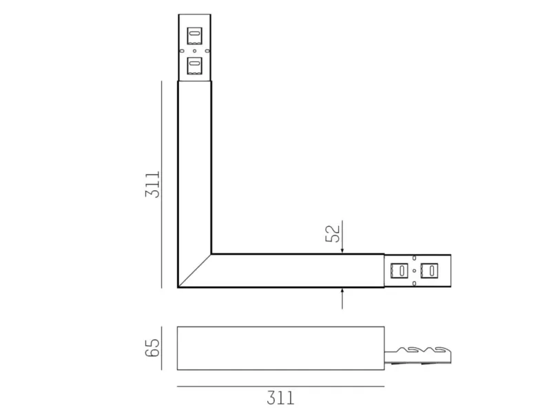 Molto Luce LOG 50 ECKVERBINDER SD (schwarz) - Produktbild 2