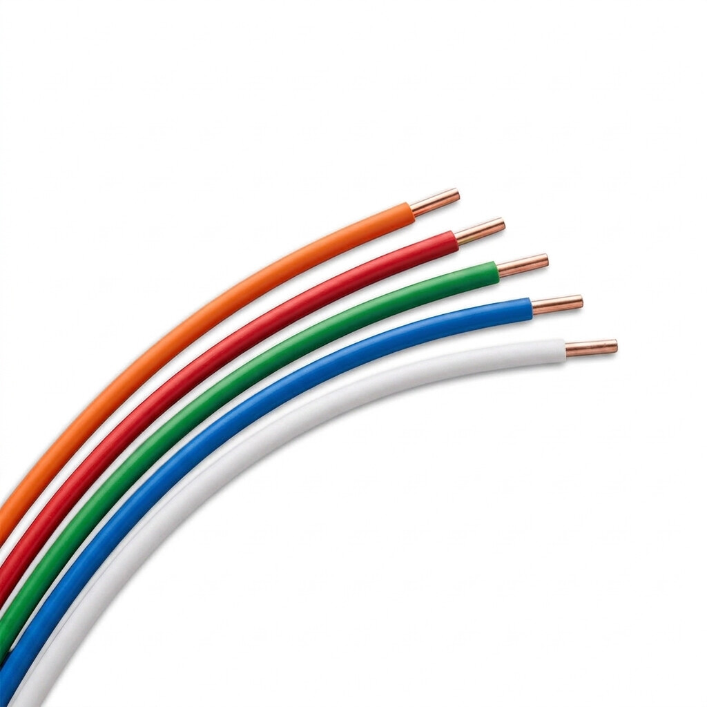Emilum Kabel-Set orange, weiß, rot, grün & blau je 100lfm, RGBW, H07V-K (Yf), 1,5mm² - 1