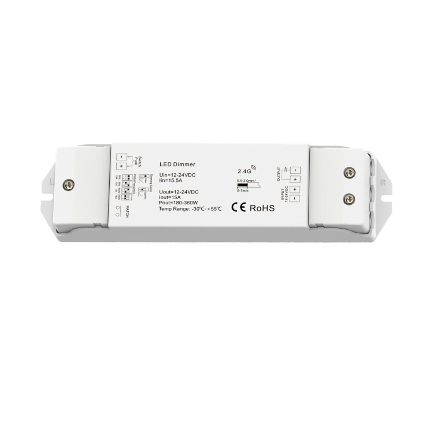 ISOLED Sys-Pro Push/Funk Mesh Multi-PWM-Dimmer, 1 Kanal, 12-24V DC 15A, 36-48V DC 10A - 1