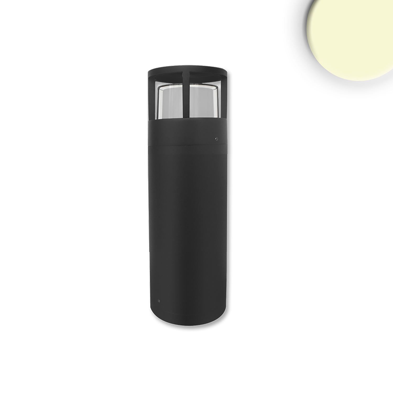 ISOLED LED Wegeleuchte Poller-5, 30cm, 6W, sandschwarz, warmweiß - 1