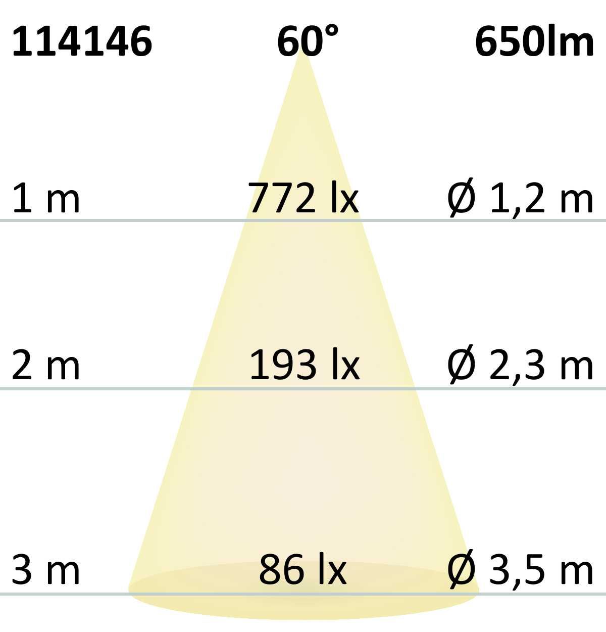 ISOLED LED Einbaustrahler, silber, 8W, 60°, rund, warmweiß, IP65, dimmbar - 7