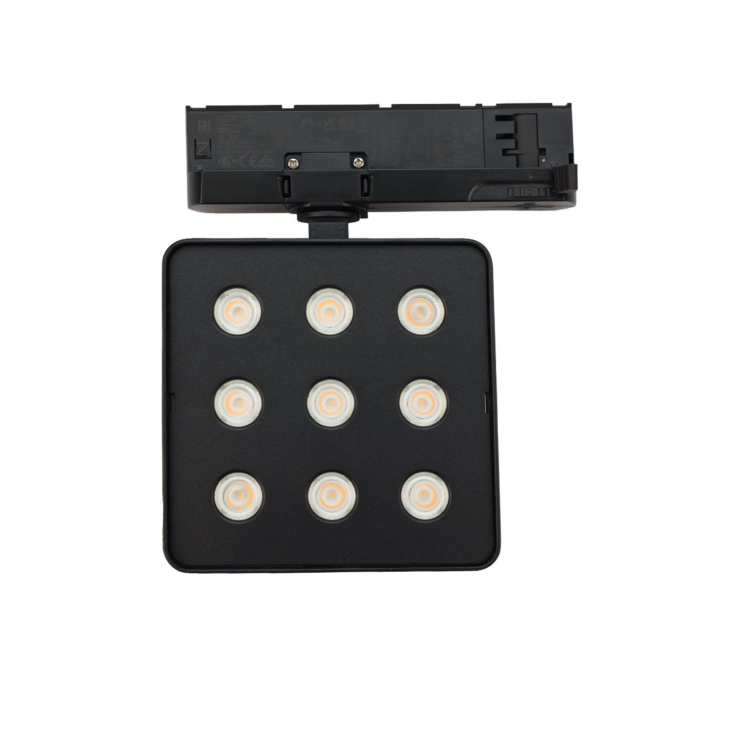 ISOLED 3-Phasen Schienenstrahler MATRIX, 20W, 40°, schwarz, 4000K, UGR
