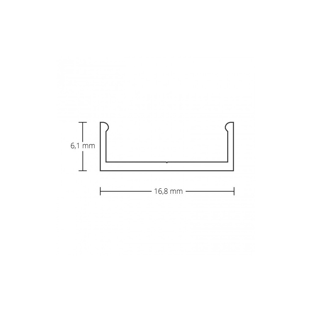 Emilum PL10.1 LED AUFBAU MONTAGE-Profil 200 cm, flach - Produktbild 2