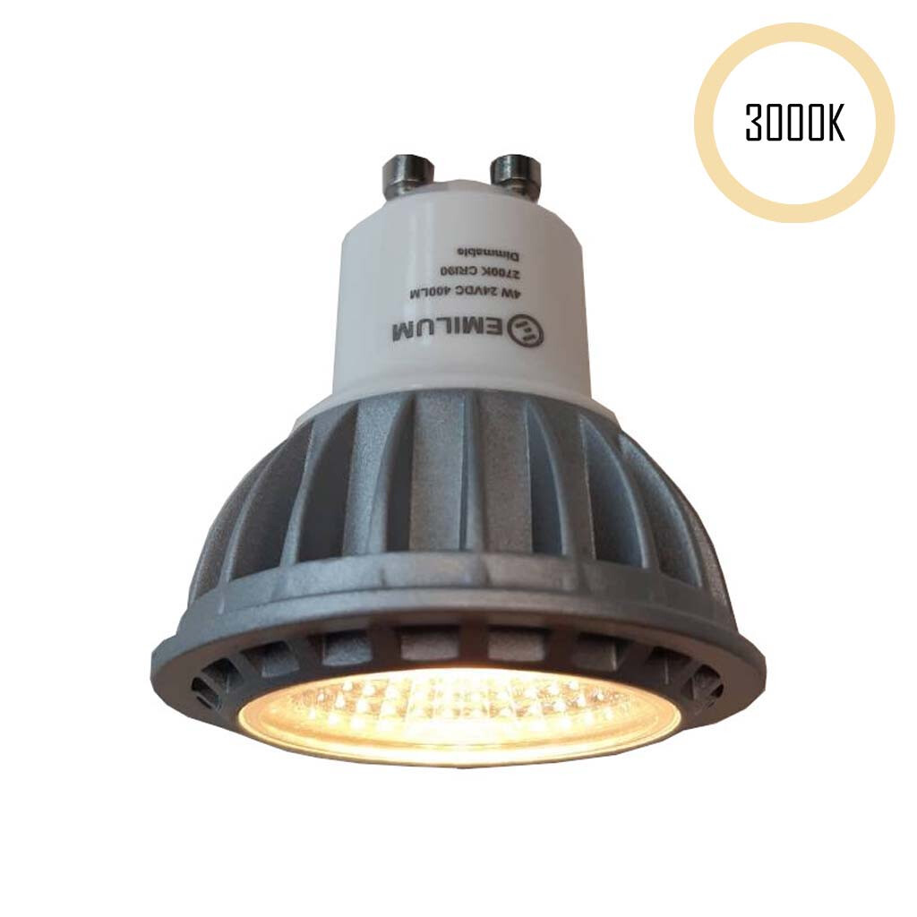 Emilum LED-Retrofit-Spot, 24V, 4W, 3000K, GU10 Emilum LED-Retrofit-Spot, 24V, 4W, 3000K, GU10 - Produktbild 1