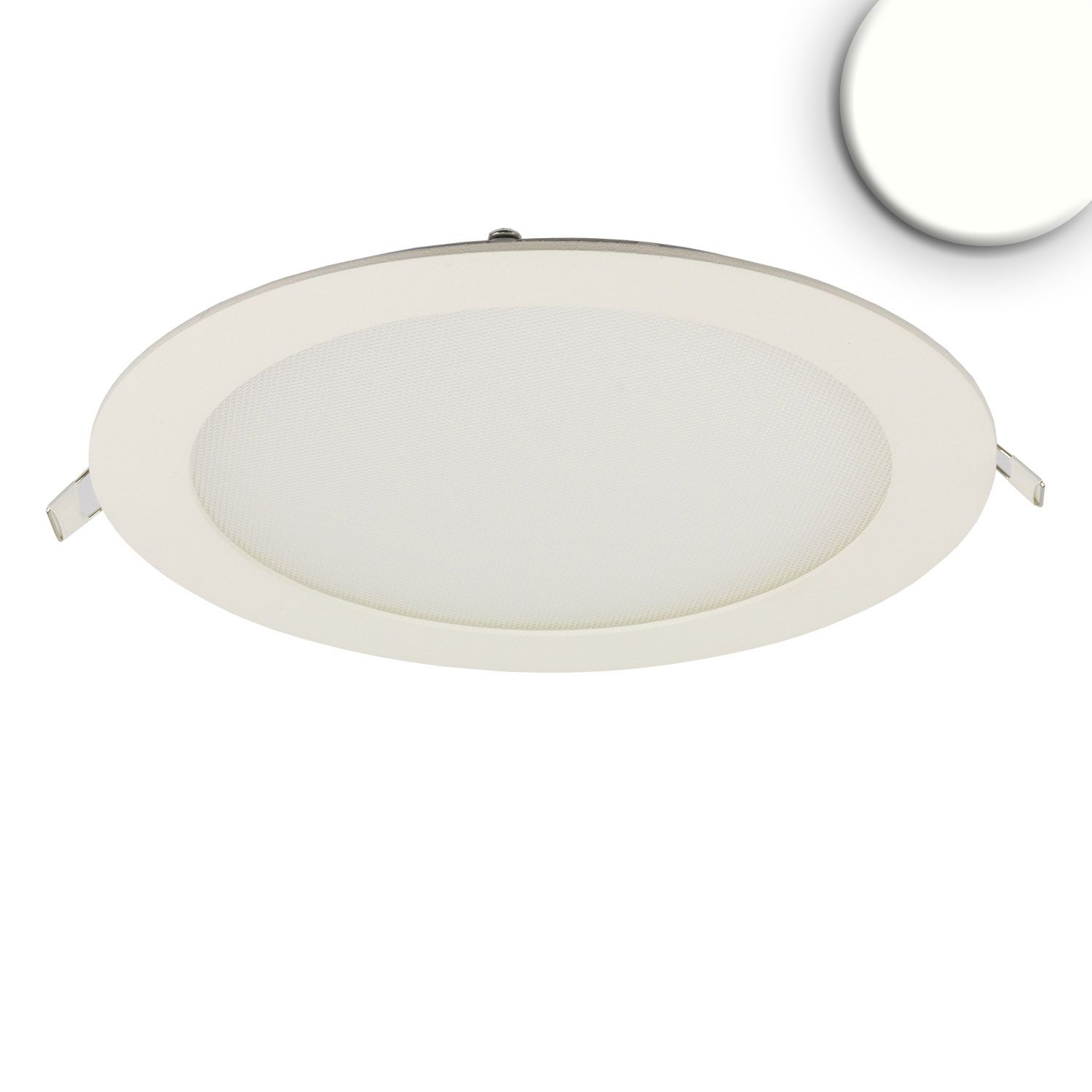 ISOLED LED Downlight, 18W, rund, ultraflach, blendungsreduziert, weiß, neutralweiß, dimmbar CRI90 - 1