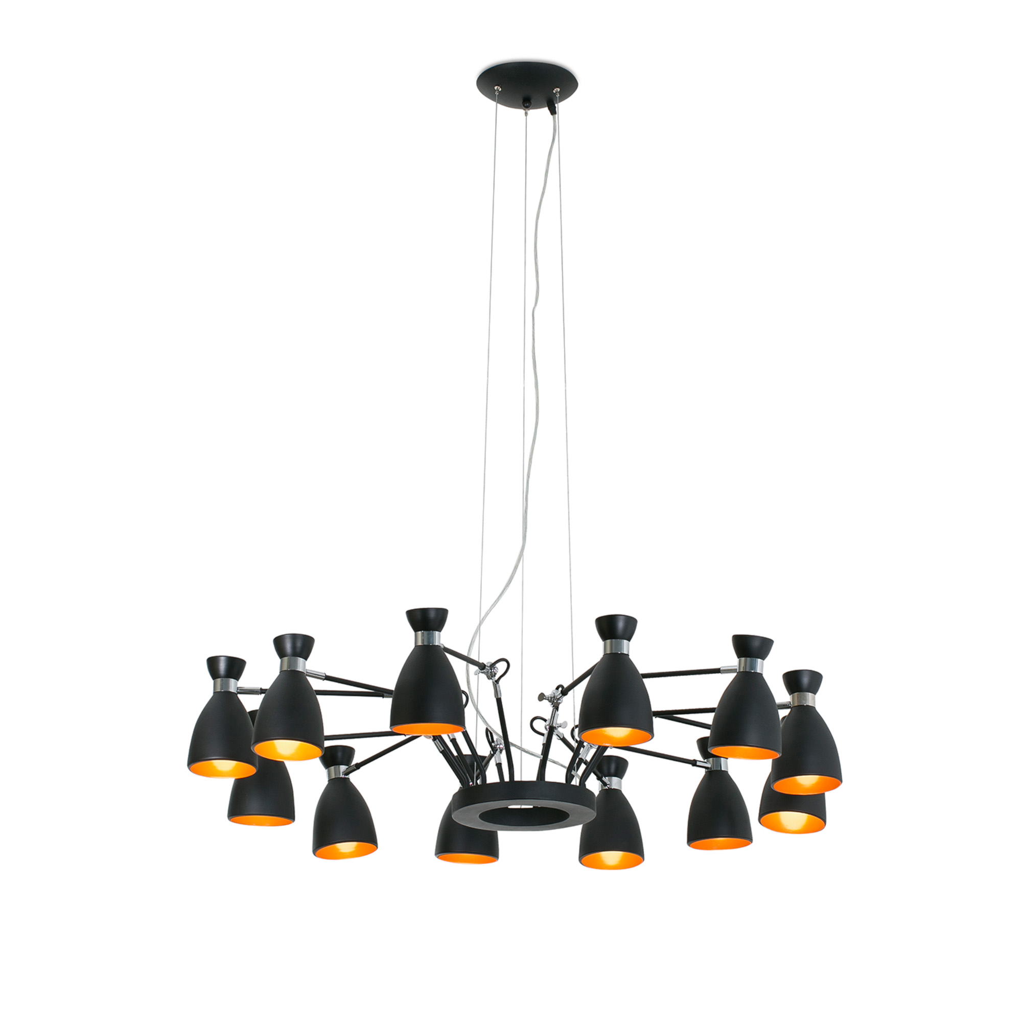 Faro RETRO 12L Pendelleuchte schwarz und kupfer Faro RETRO 12L Pendelleuchte schwarz und kupfer - 1