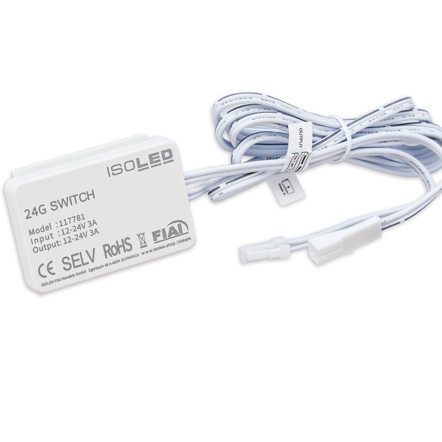 ISOLED MiniAMP HF-Bewegungsmelder mit Dimmfunktion, 12-24V DC, 3A - 2