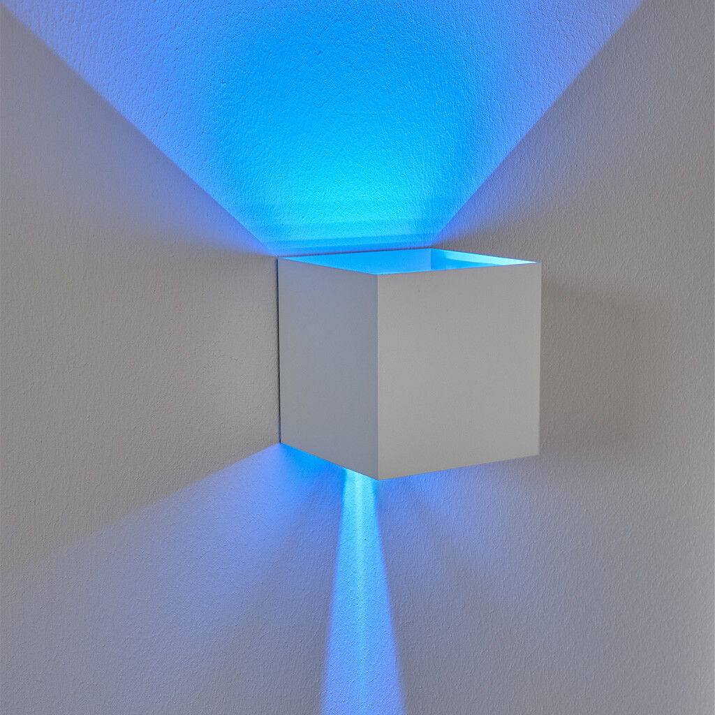 Emilum LED-Wandleuchte 24V, 8W, RGBW/2700K, CRI90, IP54 Weiß - 5