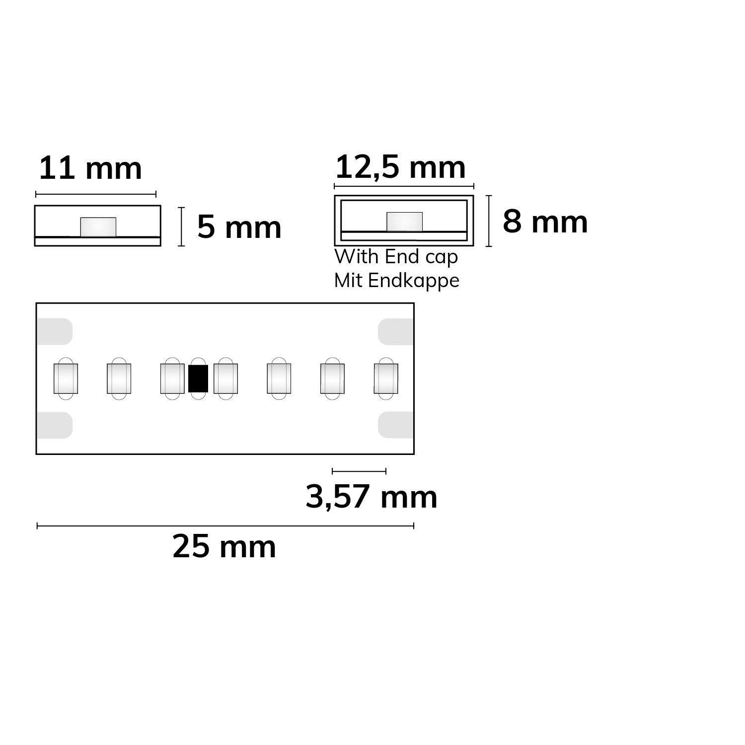 ISOLED LED CRI965 Linear11 Flexband, 24V DC, 15W, IP54, 6500K, 5m Rolle, 280 LED/m - 3