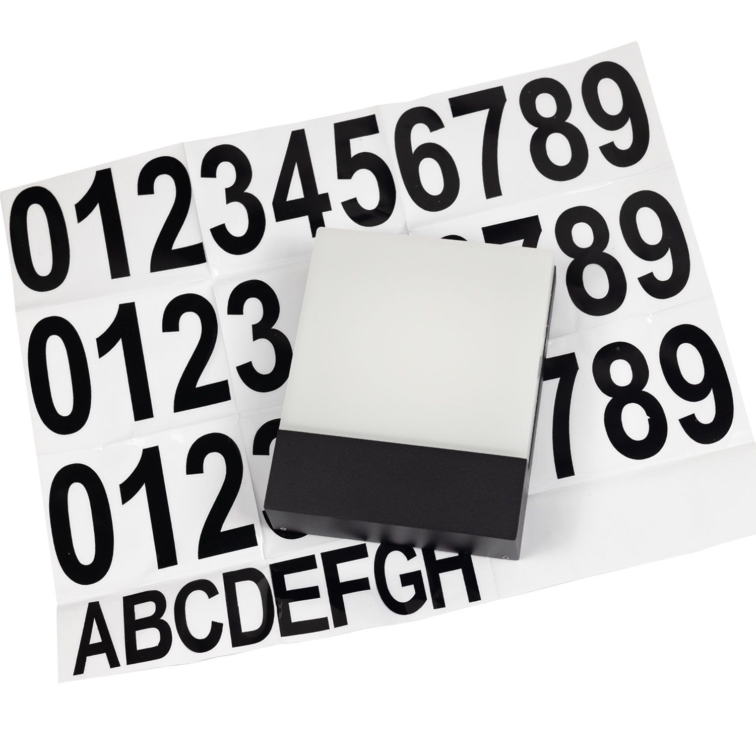 ISOLED LED Wandleuchte 10W, IP54, schwarz, warmweiß, Selbstklebeziffern beiliegend - 3