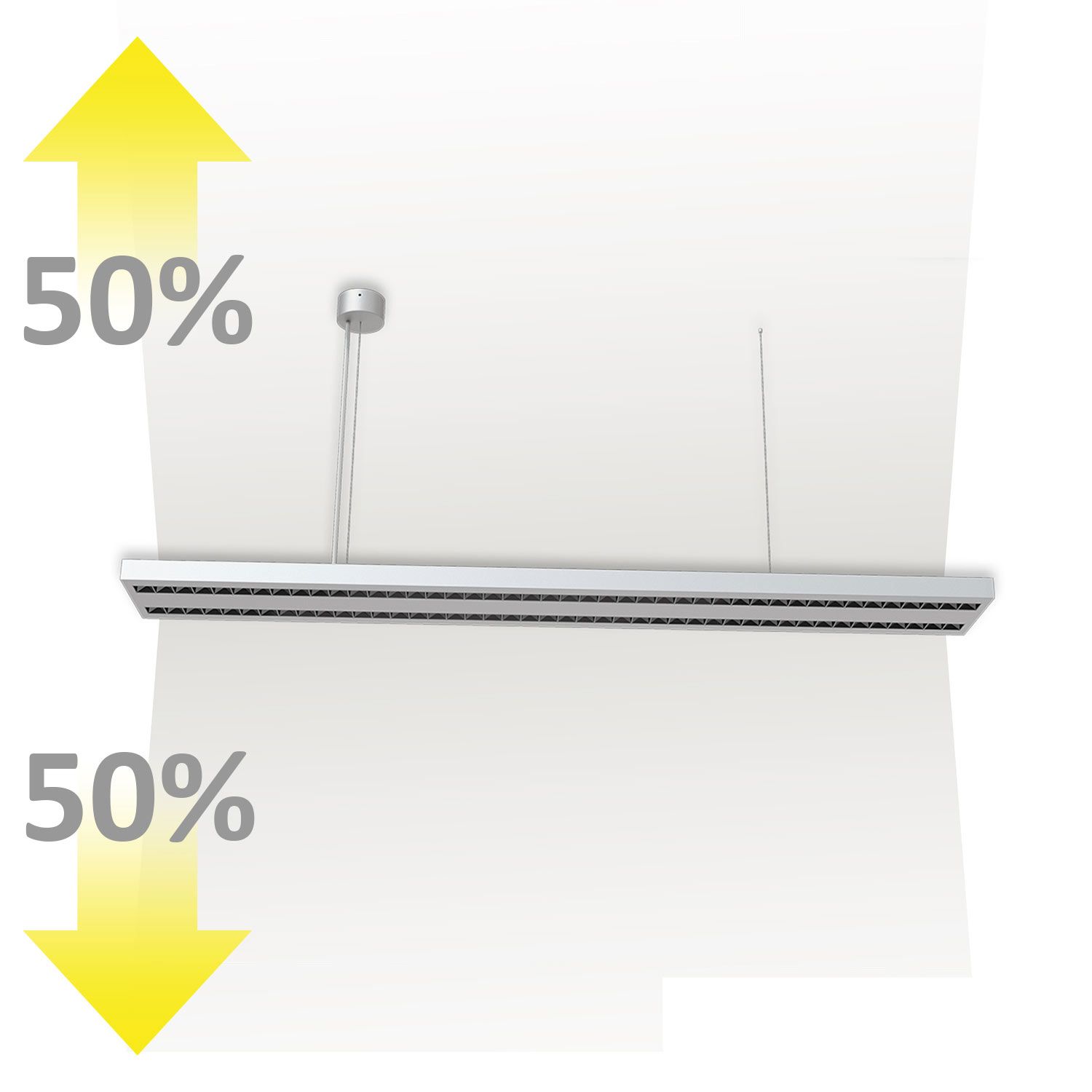 ISOLED LED Hängeleuchte Raster Up&Down, 30W+30W, anreihbar, UGR