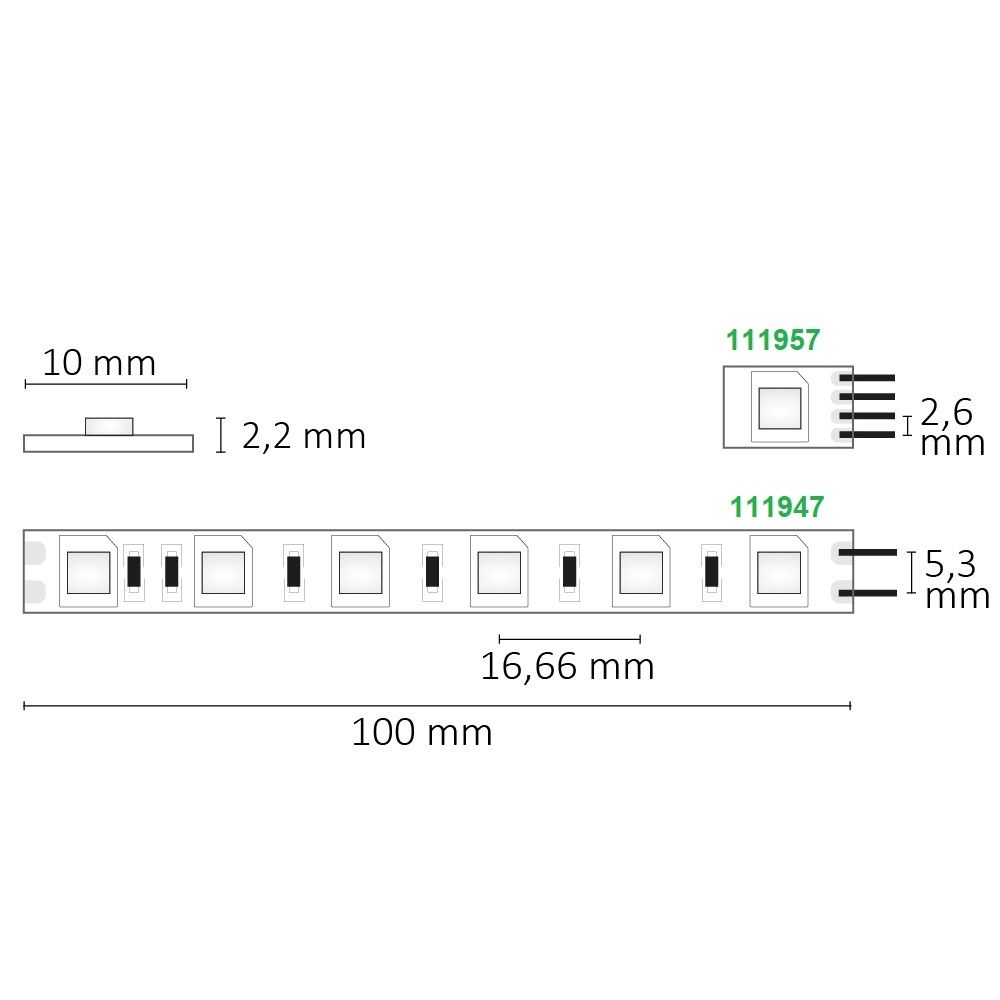 ISOLED LED SIL840 Flexband, 24V DC, 14,4W, IP20, 4000K, 5m Rolle, 60 LED/m - 4