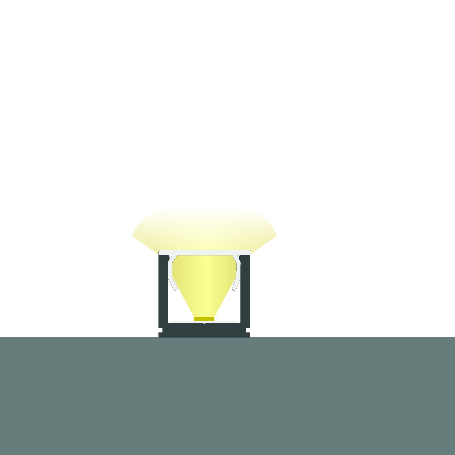ISOLED LED Aufbauprofil SURF6 Aluminium eloxiert, 200cm - 5