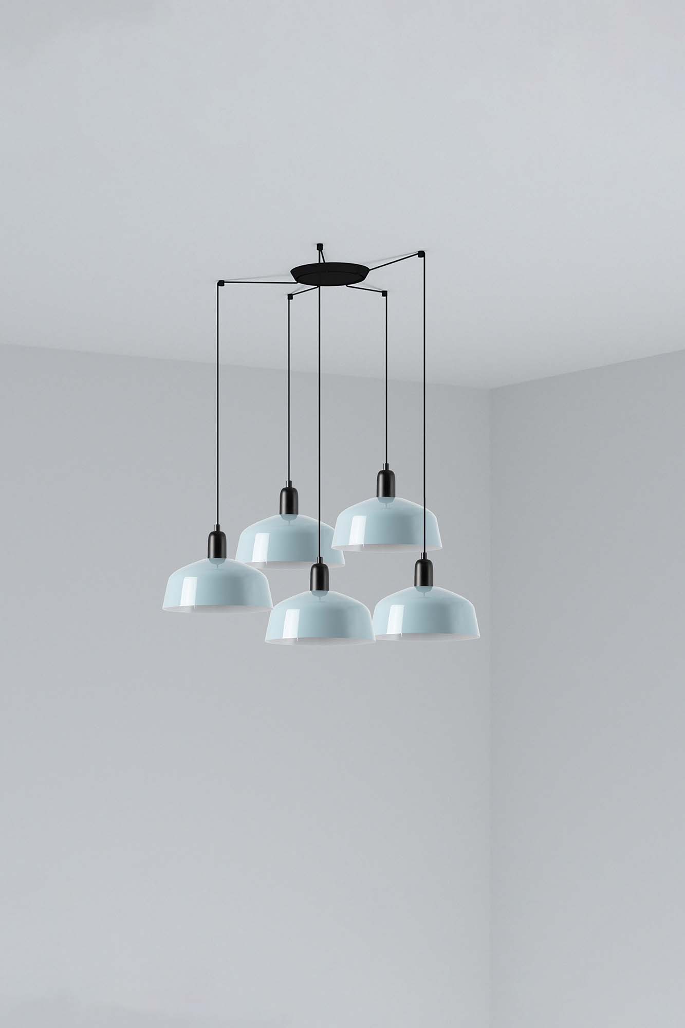 Faro TATAWIN M Metall 5L Pendelleuchte Grau-blau - 1