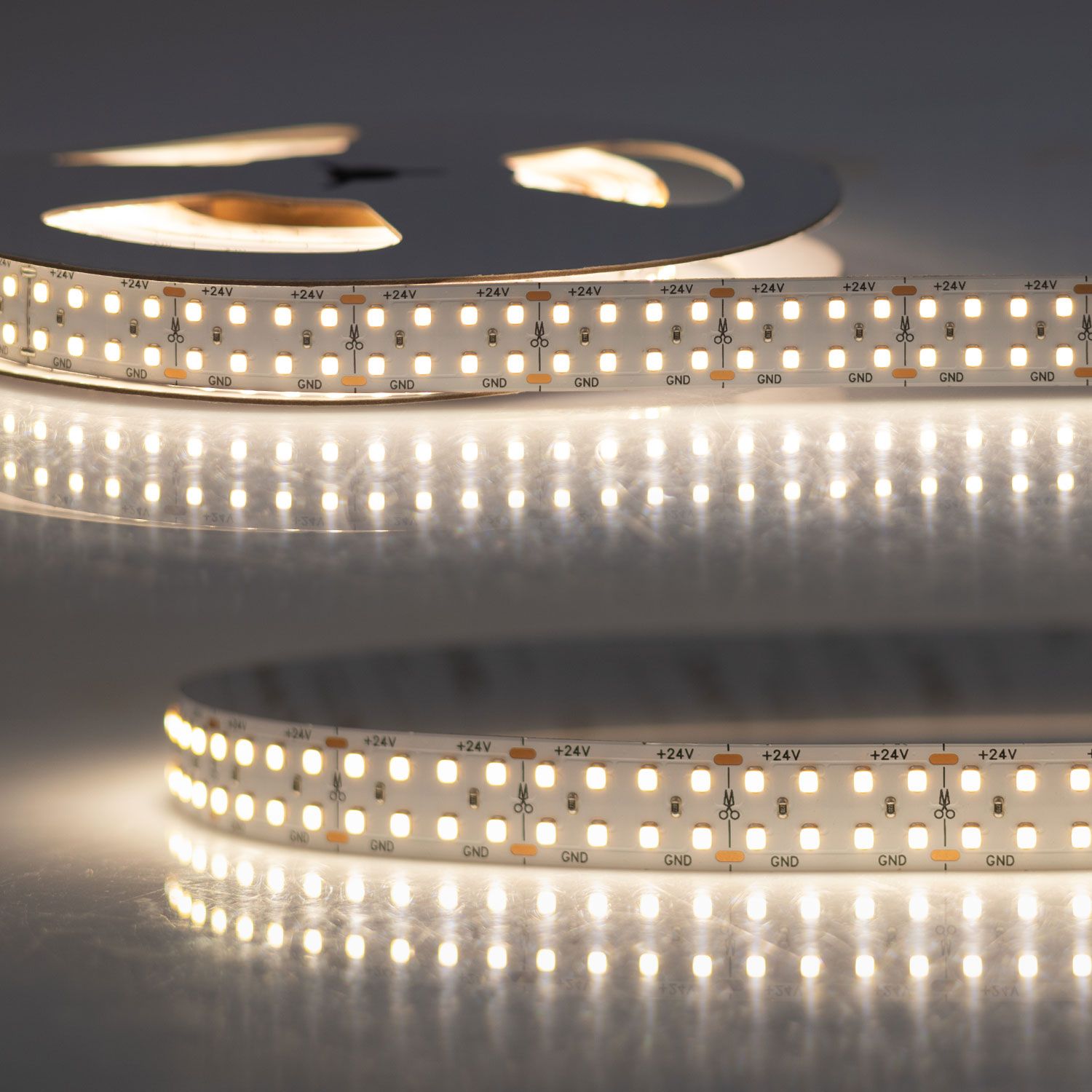 ISOLED LED CRI940 Flexband, 24V DC, 30W, 160lm/W, zweireihig, IP20, 4000K, 5m Rolle, 240 LED/m - 1