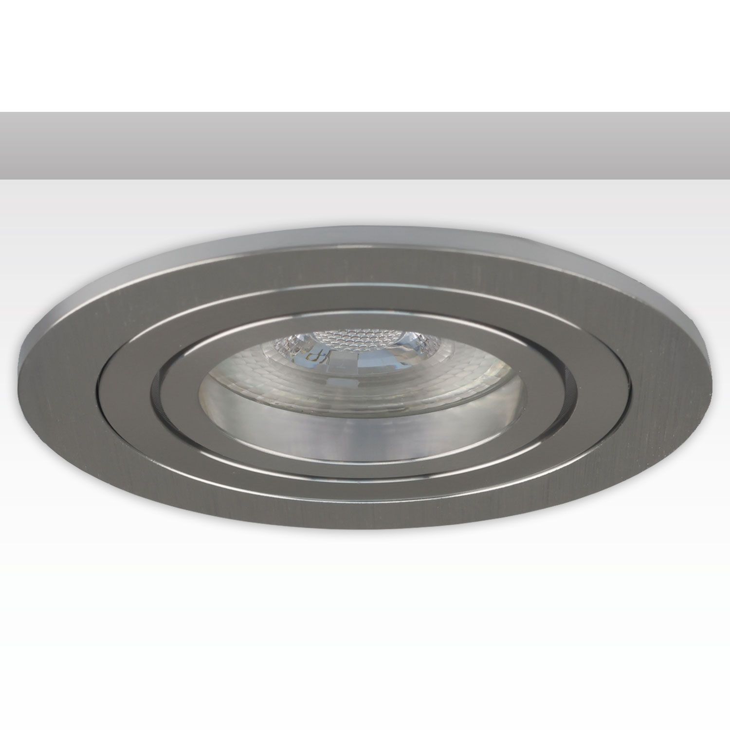 ISOLED Einbaurahmen rund, Loch 80mm, Alu gebürstet + Alu gebürstet, für GU10/MR16 Spots ISOLED Einbaurahmen rund, Loch 80mm, Alu gebürstet + Alu gebürstet, für GU10/MR16 Spots - 1