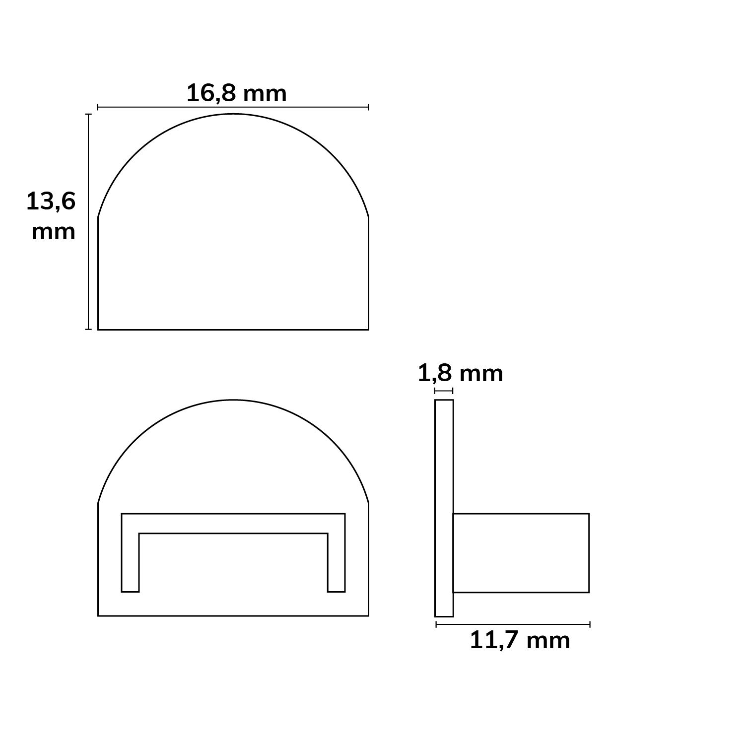 ISOLED Endkappe EC37 für Profil SURF12 BORDERLESS FLAT in Verbindung mit COVER5, 1 STK - 2