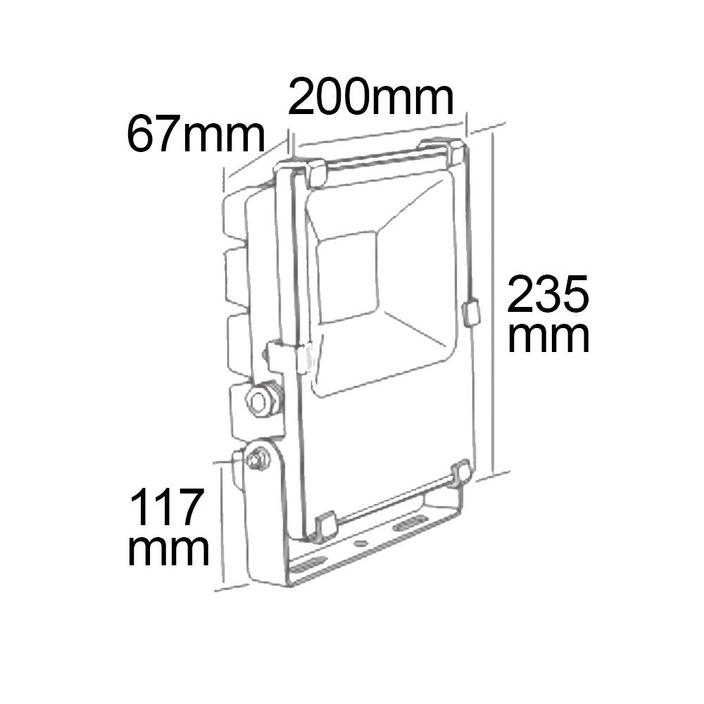 ISOLED LED Fluter Prismatic 50W, kaltweiß, anthrazit, IP66 - 3