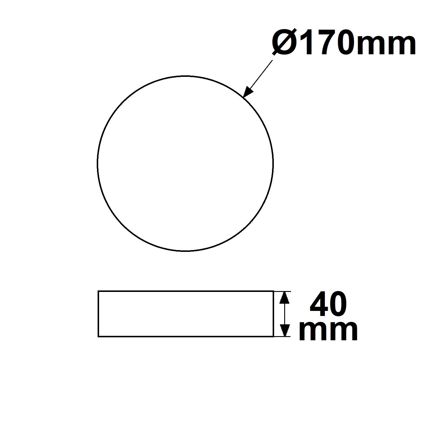 ISOLED LED Deckenleuchte PRO weiß, 15W, rund, DN170, ColorSwitch 2700|3000|4000K, dimmbar - 3