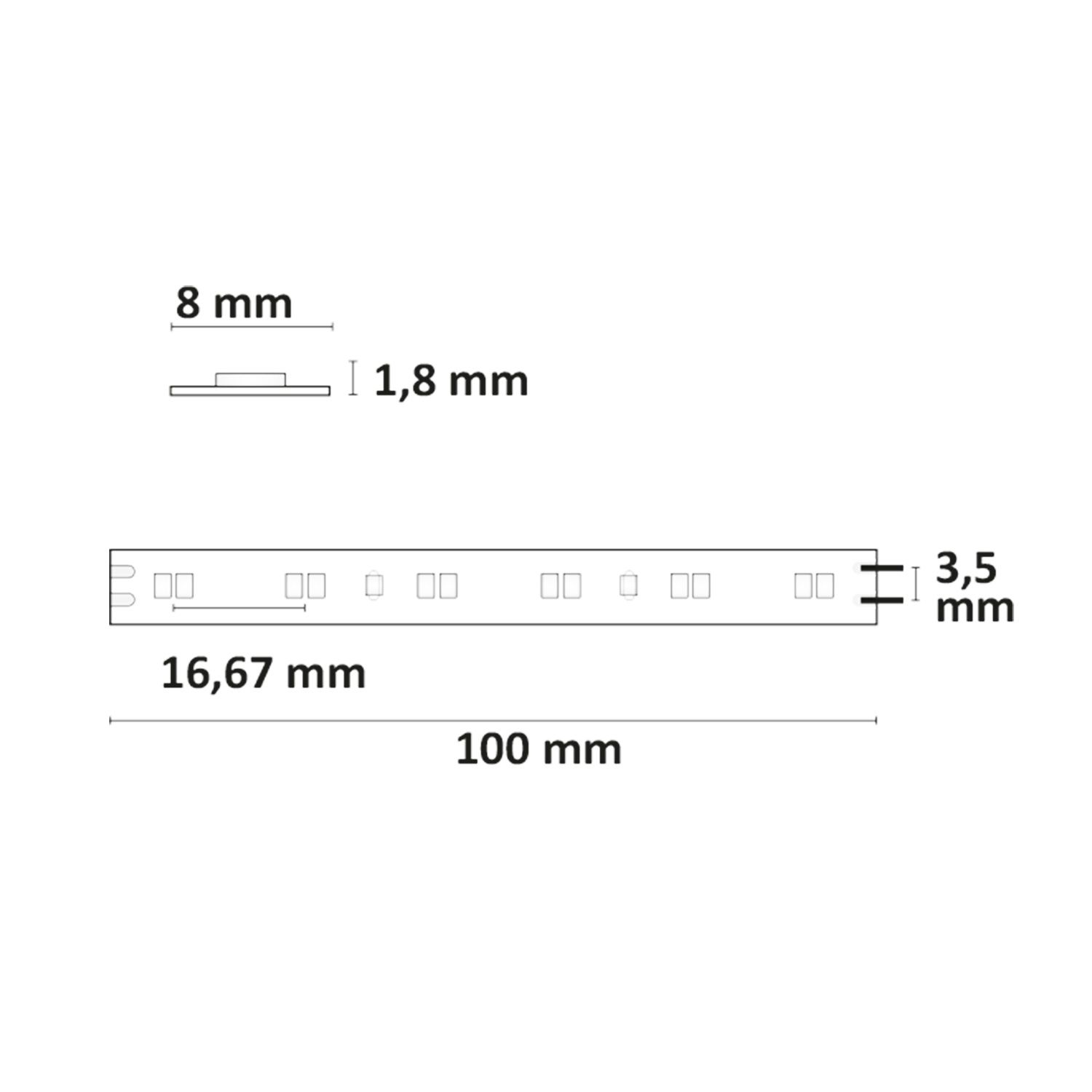 ISOLED LED CRI919/940 MiniAMP CCT Flexband, 24V DC, 10W, IP20, 250cm, 2 polig, Kabel mit Stecker, 126 LED/m - 4
