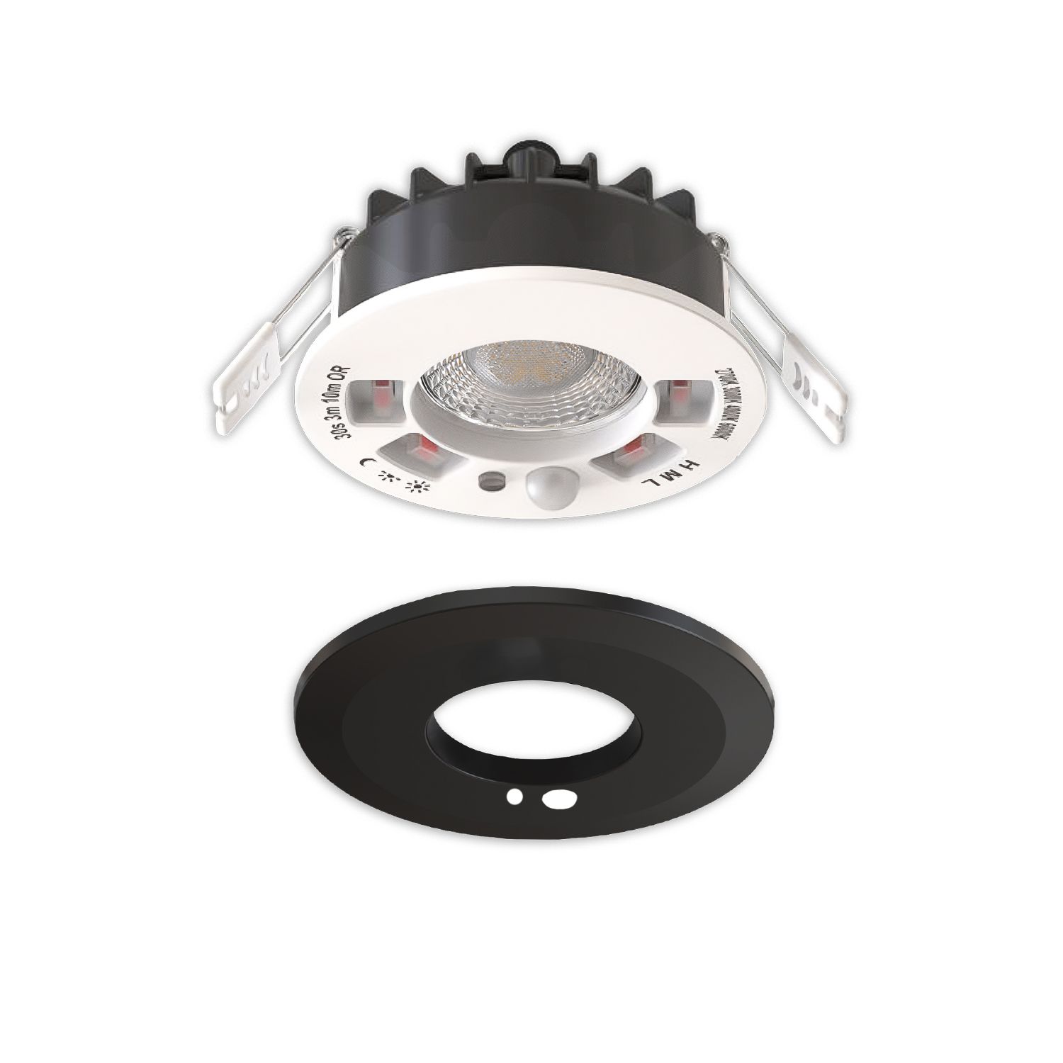 ISOLED LED Einbaustrahler Vario-68 mit PIR-Sensor 6W, 60°, 2700|3000|4000|6000K, IP65, CRI90, schwarz - 2