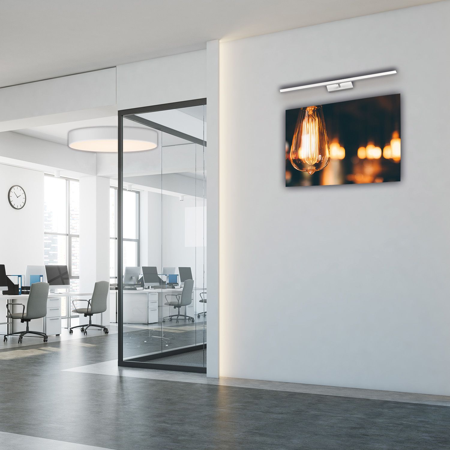 ISOLED LED Spiegel- und Bilderleuchte schwenkbar, 520mm, 12W, weiß, ColorSwitch 2700|3000|4000K - 8