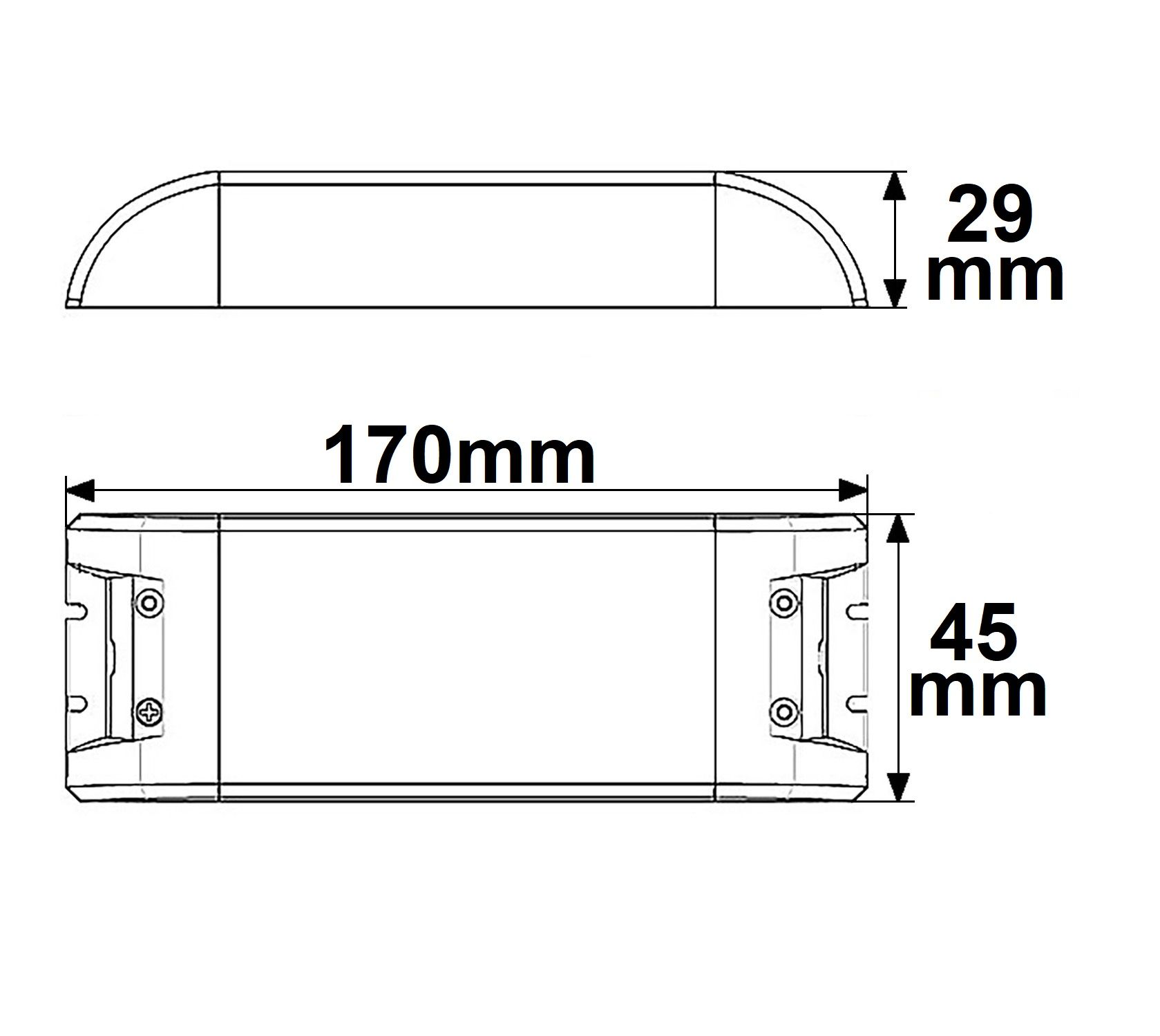 ISOLED LED Trafo 12V/DC, 0-70W, SELV, flach - 2