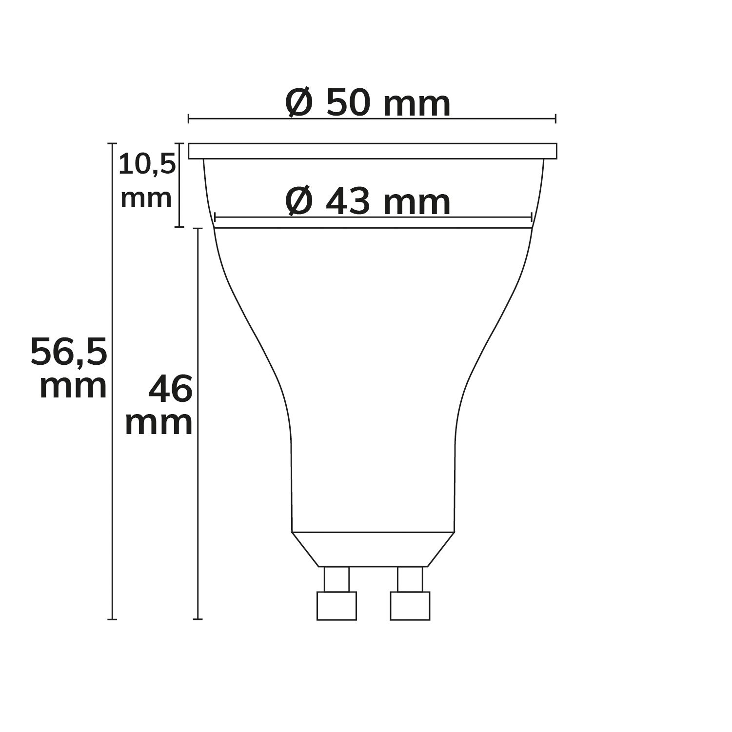 ISOLED LED Spot SYS-GU10, rund, 5W, CRI90, 3000K, dimmbar (exkl. Cover, exkl. Einbaurahmen) - 3