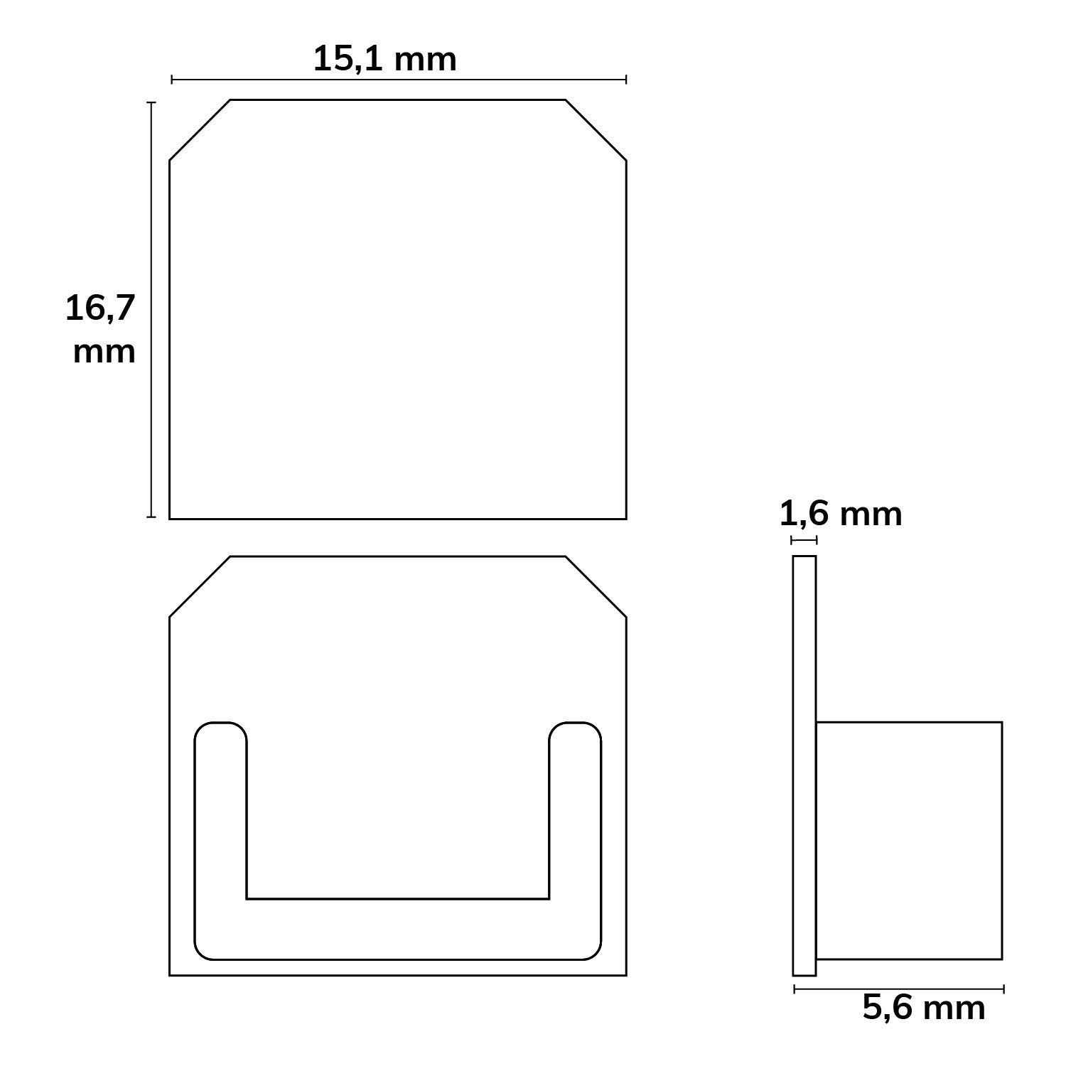 ISOLED Endkappe E208 für LED Trockenbau T-Profil 14, 1STK - 3