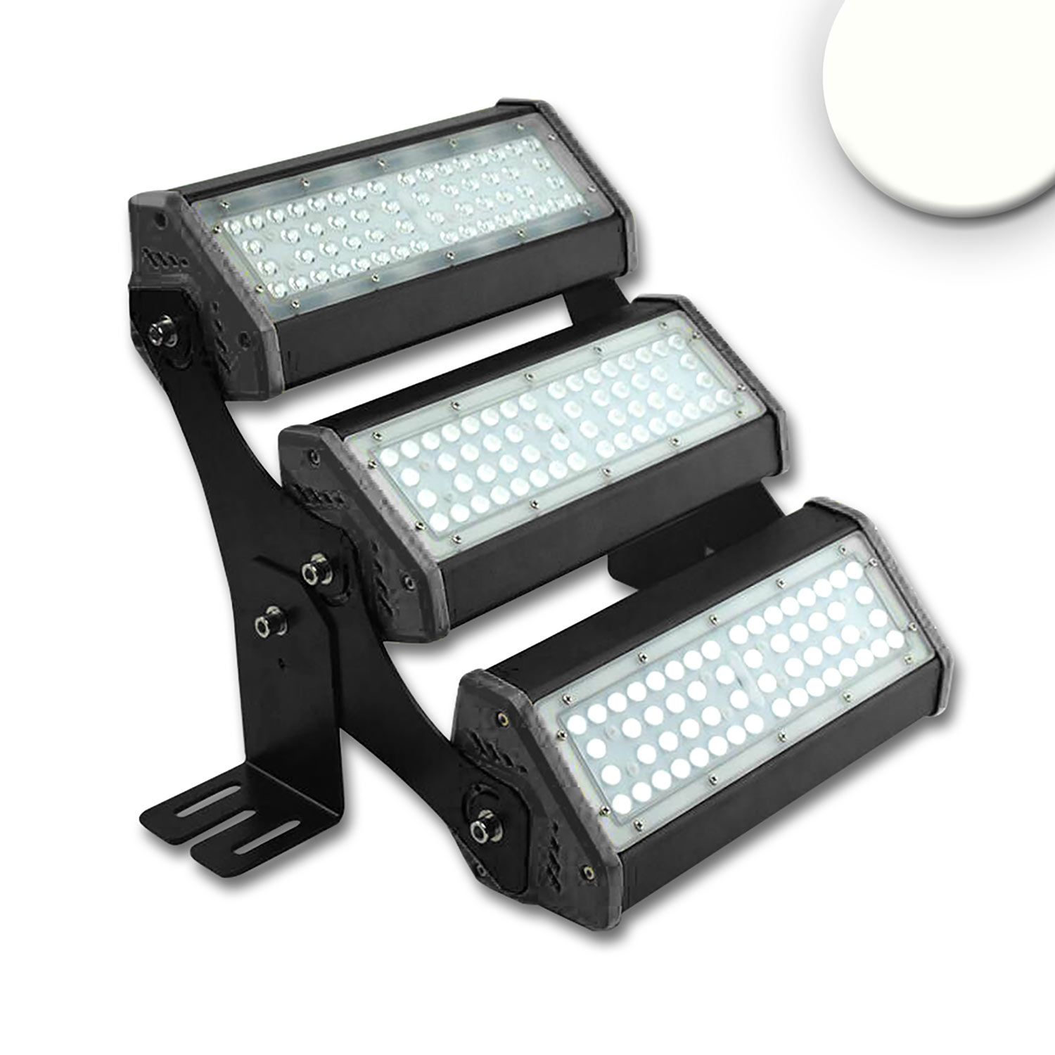 ISOLED LED Fluter/Hallenleuchte LN 3x 50W, 30x70°, IK10, IP65, 1-10V dimmbar, neutralweiß - 1