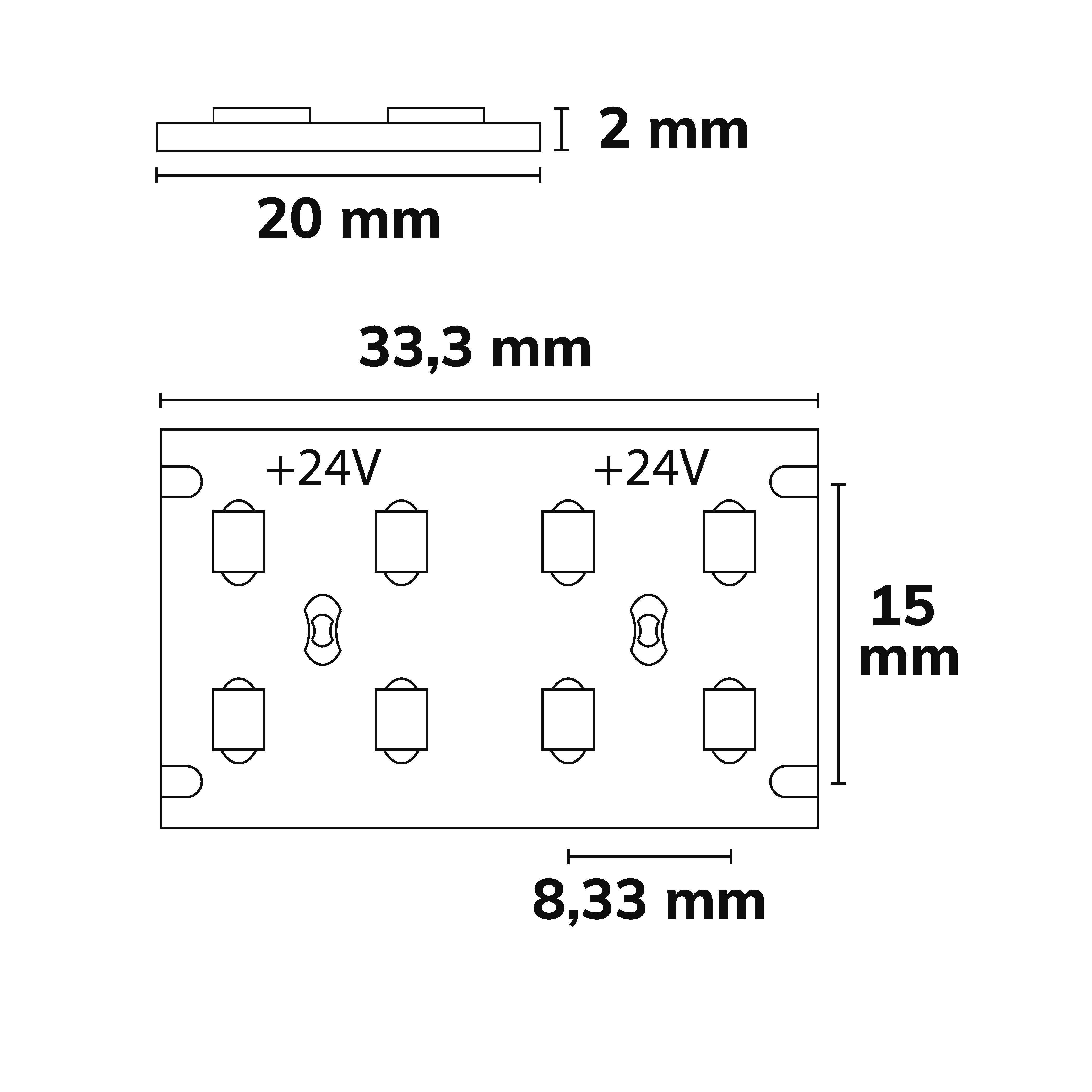 ISOLED LED CRI940 Flexband, 24V DC, 30W, 160lm/W, zweireihig, IP20, 4000K, 5m Rolle, 240 LED/m - 3