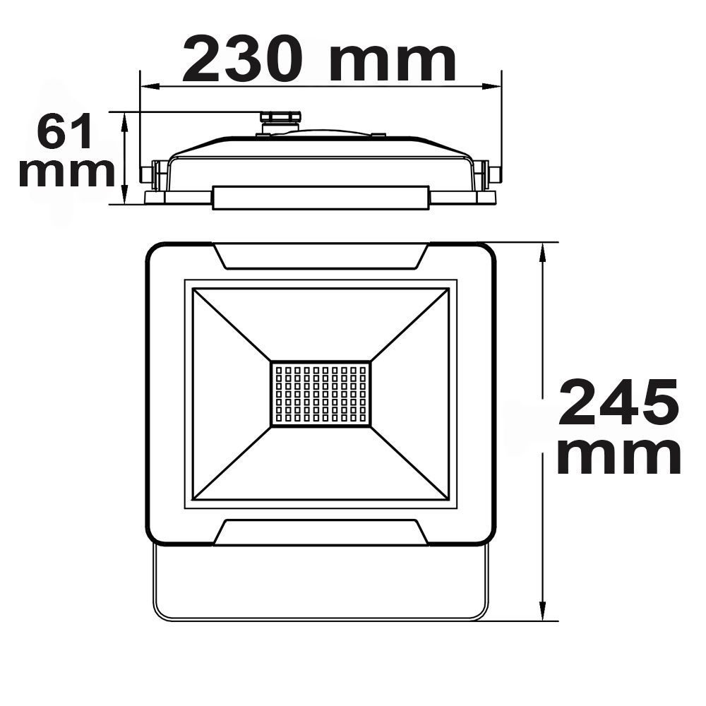 ISOLED LED Fluter 50W, neutralweiß, schwarz, IP65 - 4