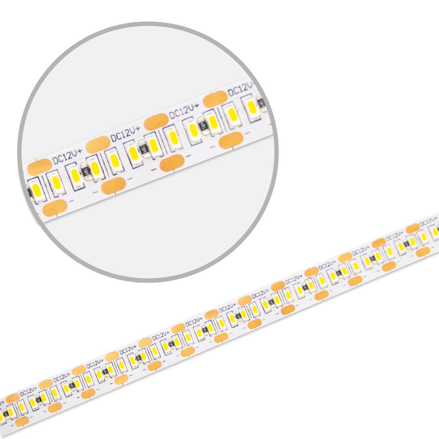 ISOLED LED CRI930 MiniAMP Flexband, 12V DC, 12W, IP20, 3000K, 120cm, beids. 30cm Kabel + maleAMP, 300 LED/m - 2