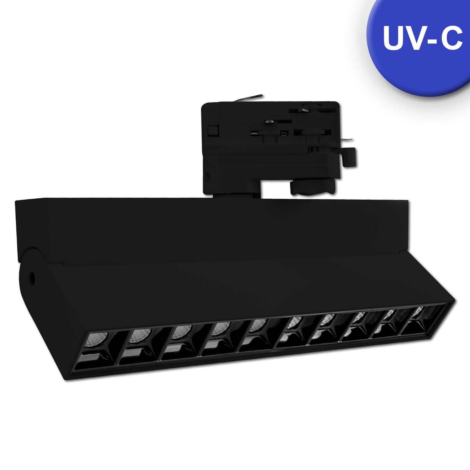 ISOLED 3-Phasen Schienenstrahler UV-C 270nm, 10W, 50°, schwarz matt - 1