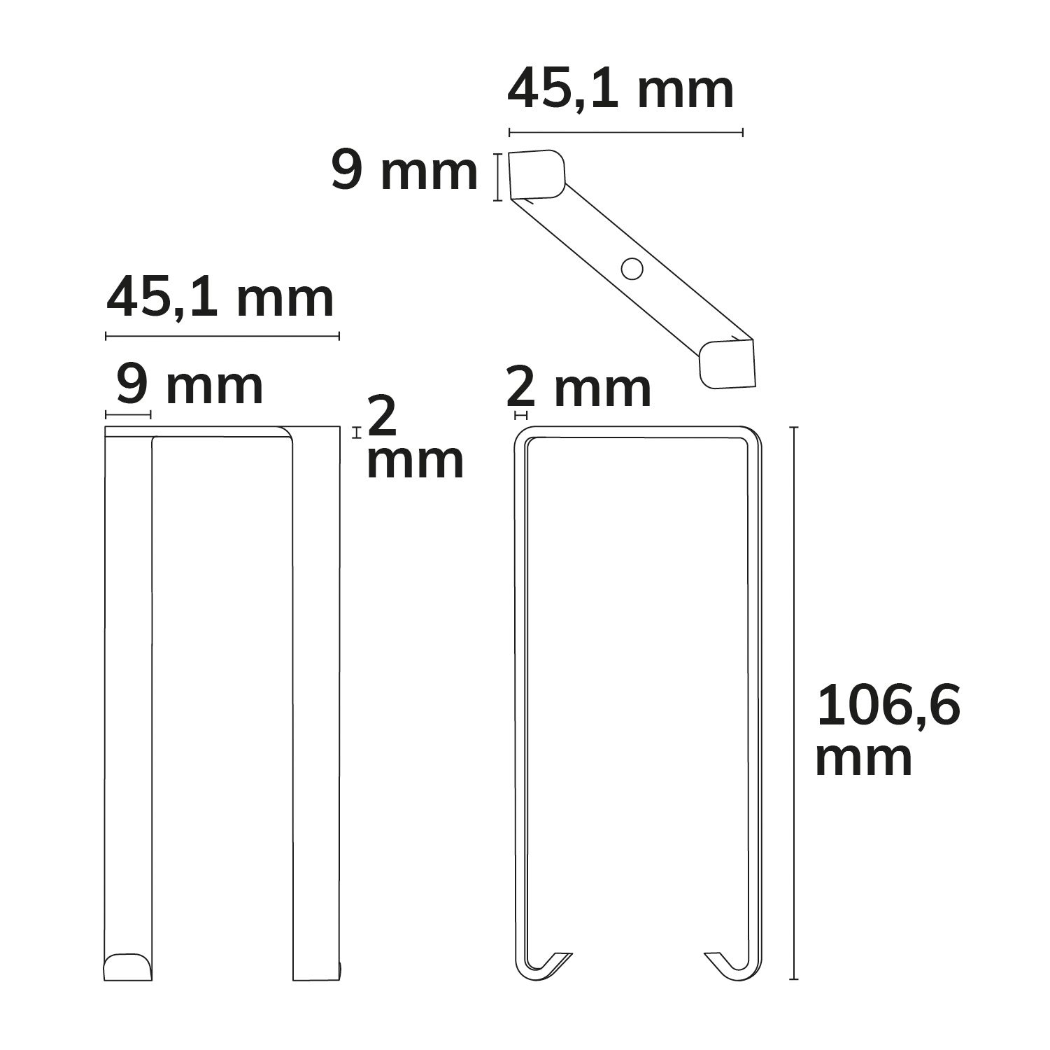 ISOLED Montagebügel Z65 für Leuchtenprofil HALON mit Seilabhängung, 2 STK, silber - 3