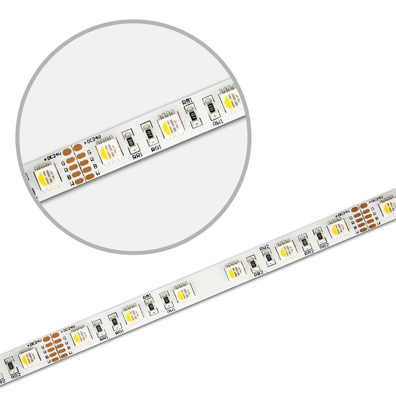 ISOLED LED SIL RGB+KW Flexband, 24V DC, 19W, IP20, 4in1 Chip, 5m Rolle, 60 LED/m - 2
