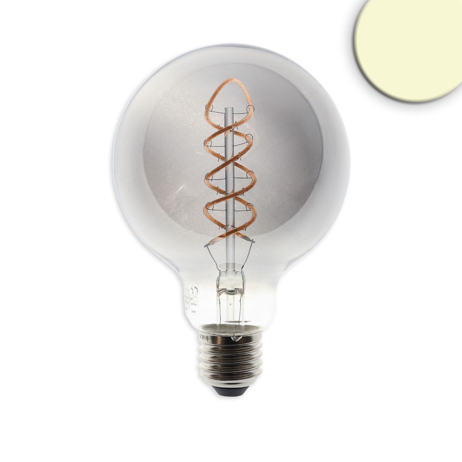 ISOLED E27 Vintage Line LED Roundbulb 95, Smoky, 4W, 2200K ISOLED E27 Vintage Line LED Roundbulb 95, Smoky, 4W, 2200K - 1