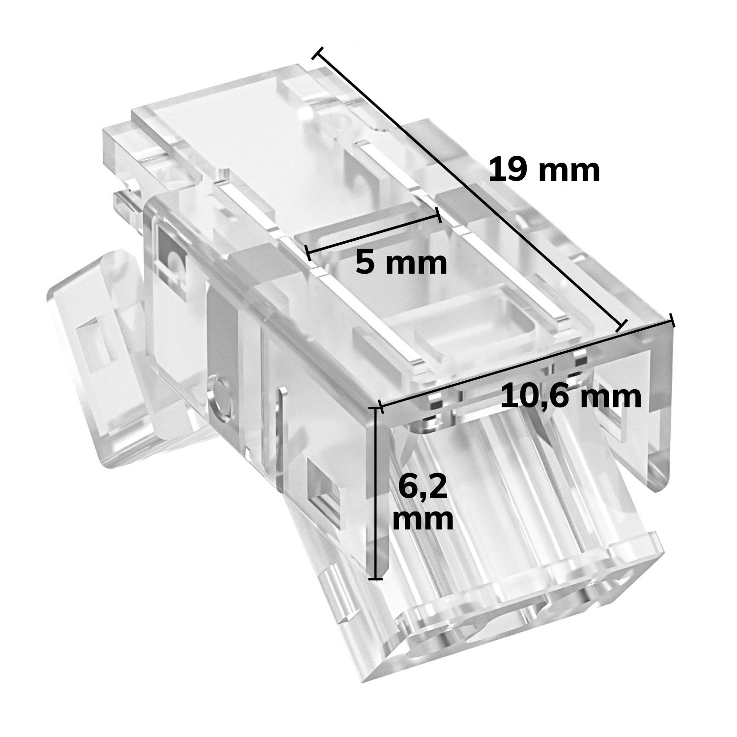 ISOLED Kontakt-Verbinder (max. 5A) K3-208 für 2-pol. IP20 Flextripes mit Breite 8mm - 3