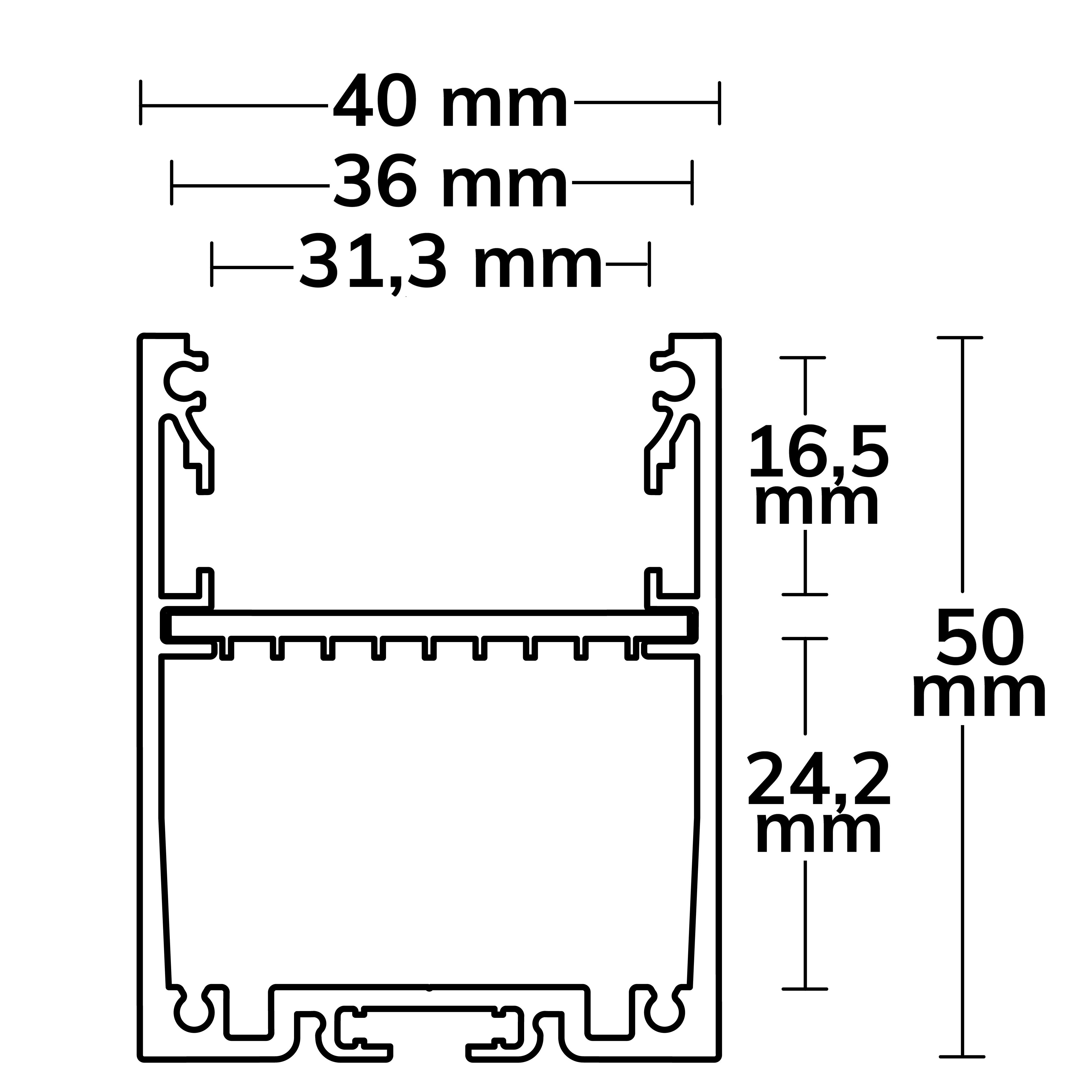 ISOLED LED Aufbauprofil LAMP30 V1 Aluminium weiß RAL 9003 200cm - 2