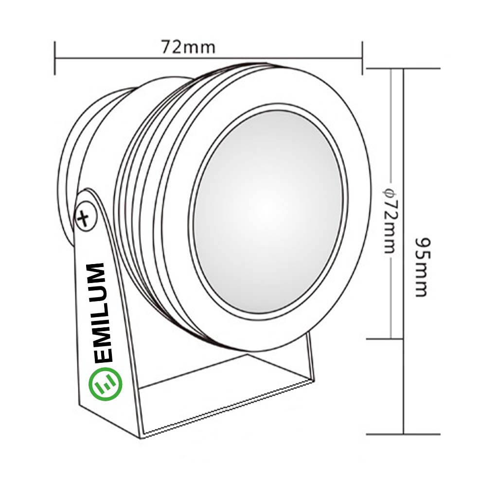 Emilum LED-Outdoor-Light 24V, 10W, RGBW/2700K, CRI90 - 9